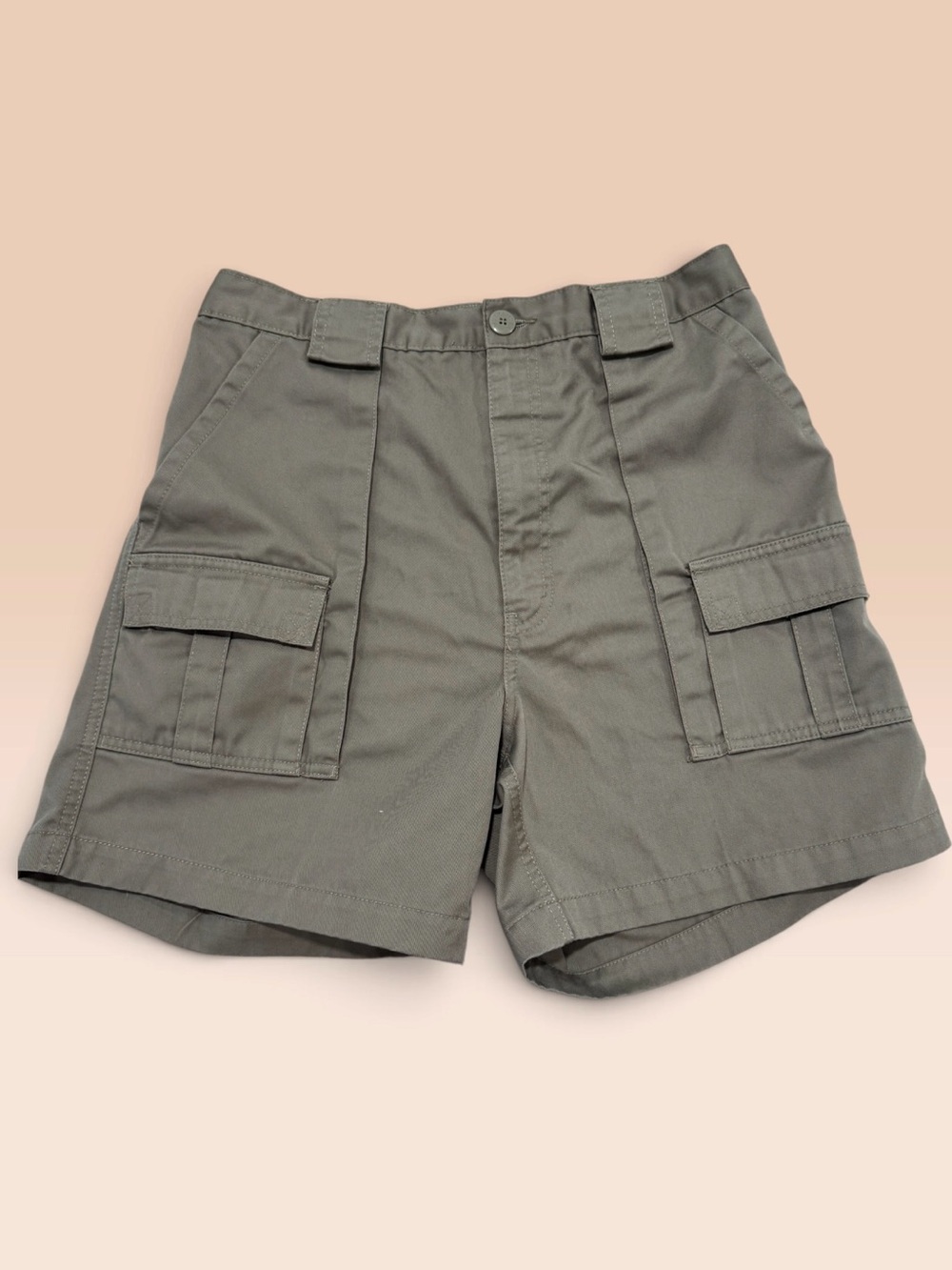 Weekender Men’s Cargo Shorts 34 Beige Khaki Outdoor Utility 6” Inseam